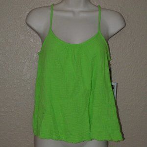 NWT $108 Nation LTD Green Millie Swing Sleeveless Tank Top Blouse
